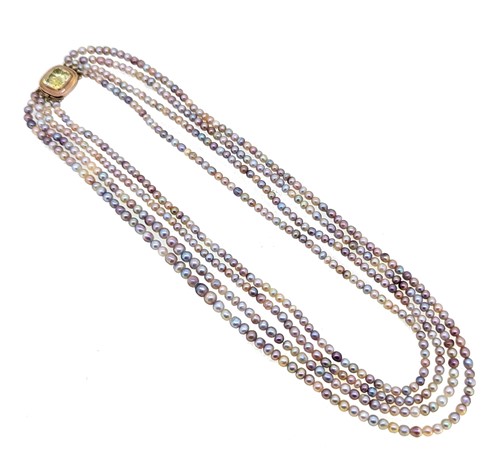Lot 11 - A four row cultured freshwater pearl necklace