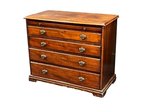 Lot 568 - A George III mahogany chest of drawers with...
