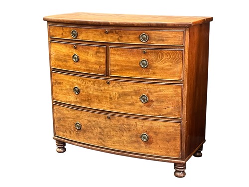 Lot 556 - A Victorian mahogany bow fronted chest of...