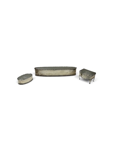 Lot 294 - Three silver late Victorian and Edwardian boxes