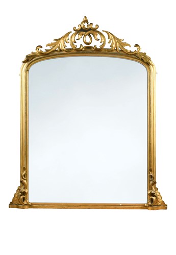 Lot 578 - A Victorian giltwood overmantel mirror