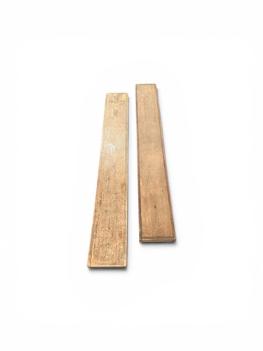 Lot 582 - A pair of folding oak benches, 20th century,...