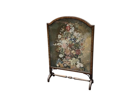 Lot 642 - A tapestry fire screen, 19th century and later,...