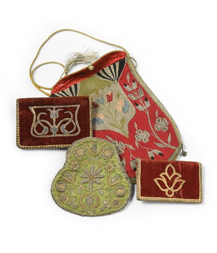Lot 332 - An Aleppo purse, attributed to Zouk Mikael, Lebanon, circa 1860/80
