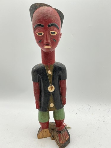 Lot 140 - A carved and painted wood figure, Spirit...