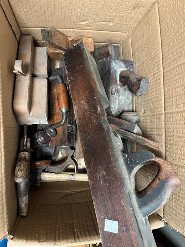Lot 532 - Boxes of wooden oddments for antique furniture...