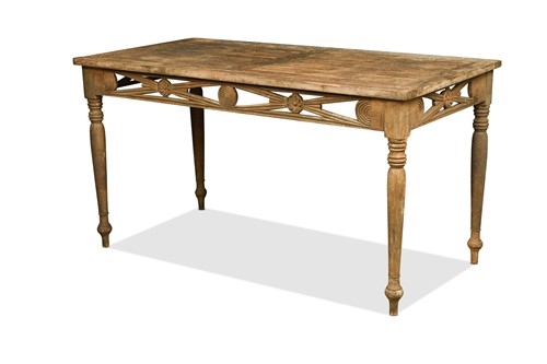 Lot 726 - A teak garden table, modern