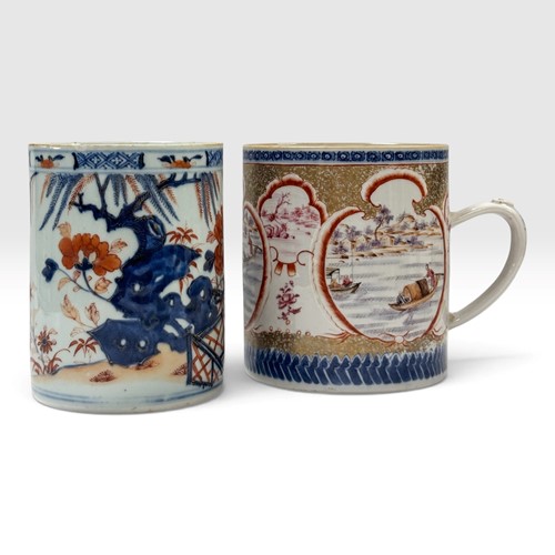 Lot 7 - A Chinese export porcelain two pint mug, Qing Dynasty circa 1760