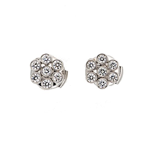 Lot 226 - Tiffany & Co. - A pair of diamond cluster ear studs