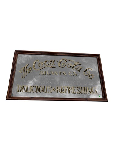 Lot 555 - Advertising mirror 'Coca Cola Co Atlanta GA/US...