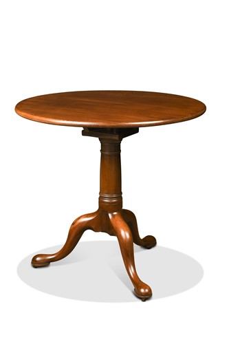 Lot 392 - An early George III Cuban mahogany tripod supper table