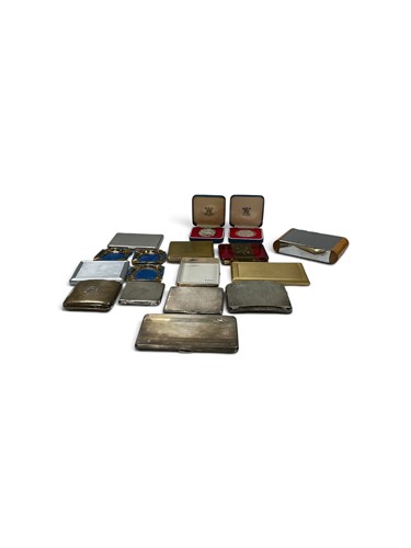 Lot 303 - A collection of cigarette and other cases,...
