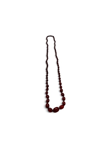 Lot 341 - A bakelite bead necklace, beads from...