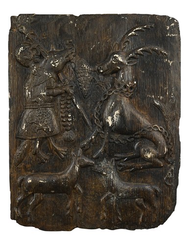 Lot 362 - A North European oak panel