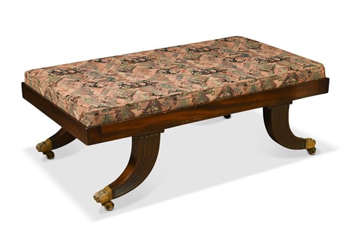 Lot 470 - A large Regency style mahogany stool