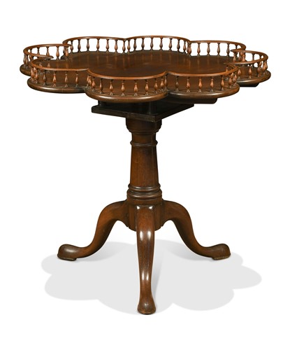 Lot 571 - A George III and later mahogany tripod table