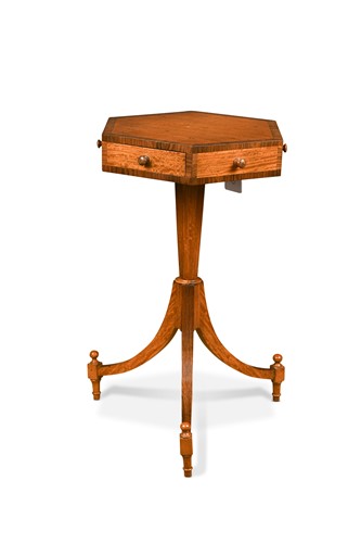 Lot 456 - A Regency satinwood hexagonal occasional table