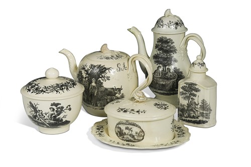 Lot 365 - A collection of creamware, 18th century