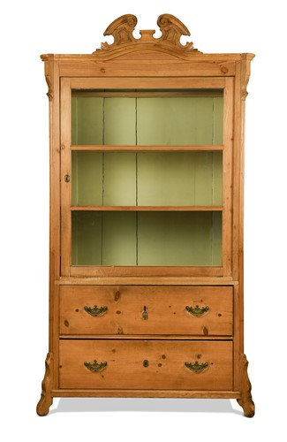 Lot 384 - A Scandinavian pine cabinet, late 19th/ early 20th century