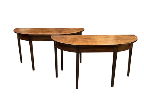 Lot 736 - A pair of mahogany side tables, 19th century,...