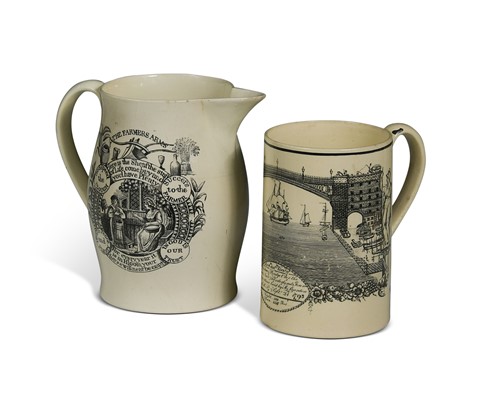 Lot 367 - A creamware tankard, 18th century
