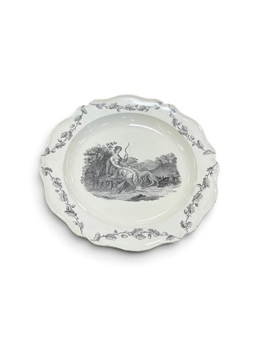 Lot 14 - Six 18th century creamware plates with...