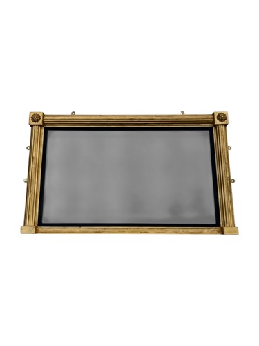 Lot 560 - A 19th century gilt wood overmantel mirror,...