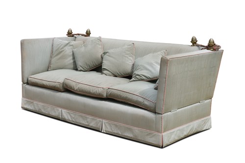 Lot 441 - A Knole type drop side four seat sofa, modern