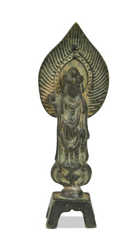 Lot 51 - A Chinese wei style bronze figure
