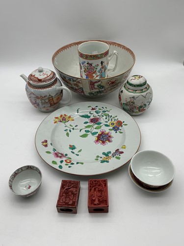 Lot 8 - A Chinese famille rose bowl, Qianlong, painted...