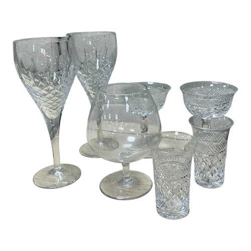 Lot 53 - A large collection of cut glass stemware and...