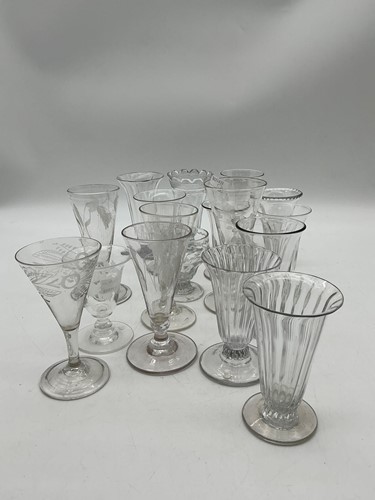 Lot 25 - A good collection of ale glasses, some etched...